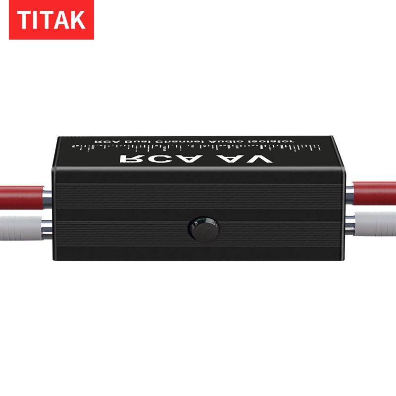 Audio Music Isolator - ポータブルプロフェッショナル 2 チャンネル RCA オーディオ信号アイソレーター ノイズフィルター