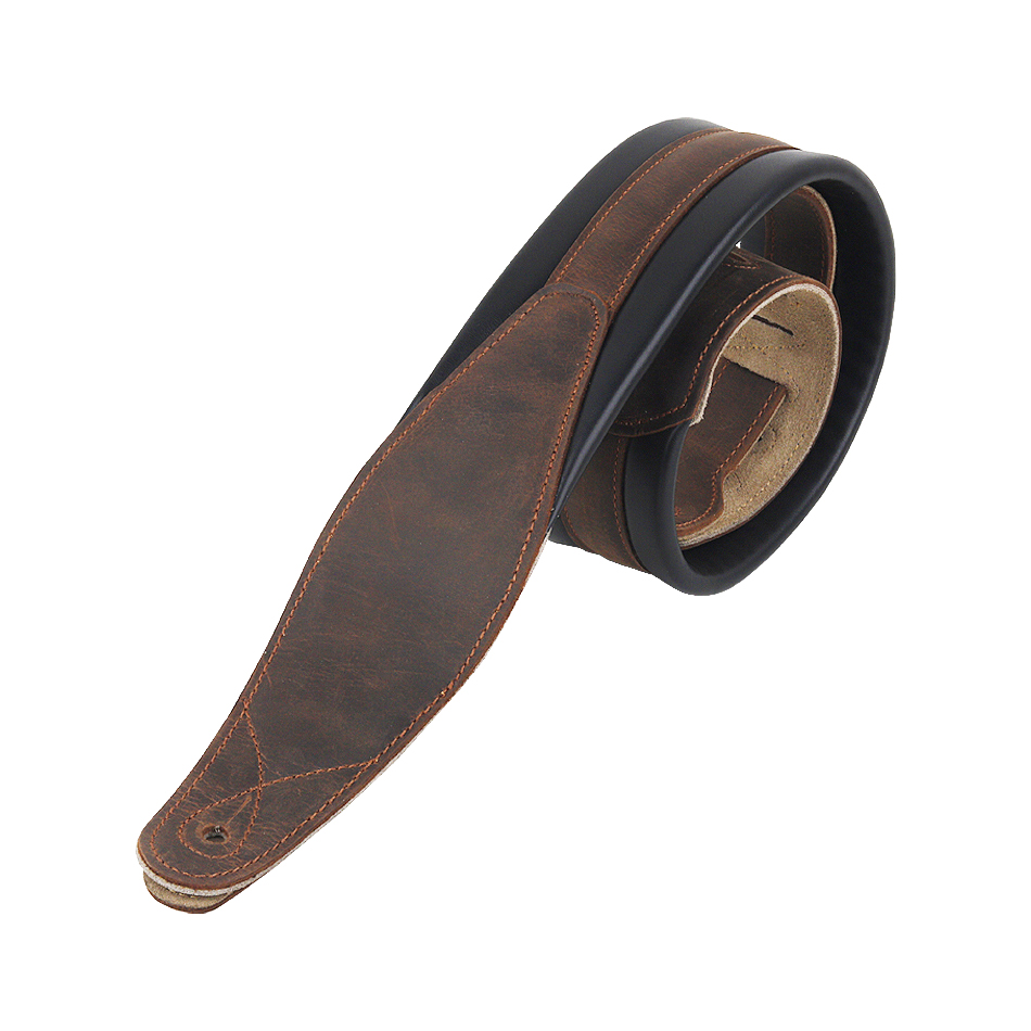 Guitar Strap Padded - Gearlly-調整可能なエレキギターストラップ、ベーストップレイヤー、レザーワイドフォームパッド、ベルト