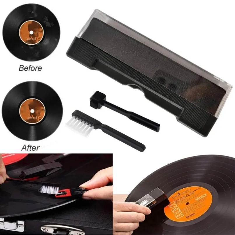 Audio Music Remover - 帯電防止ビニールレコードクリーナーブラシキット ダスト除去用スタイラスブラシ付き LPレコード用 ターンテーブル ホームオーディオ 音楽愛好家向け