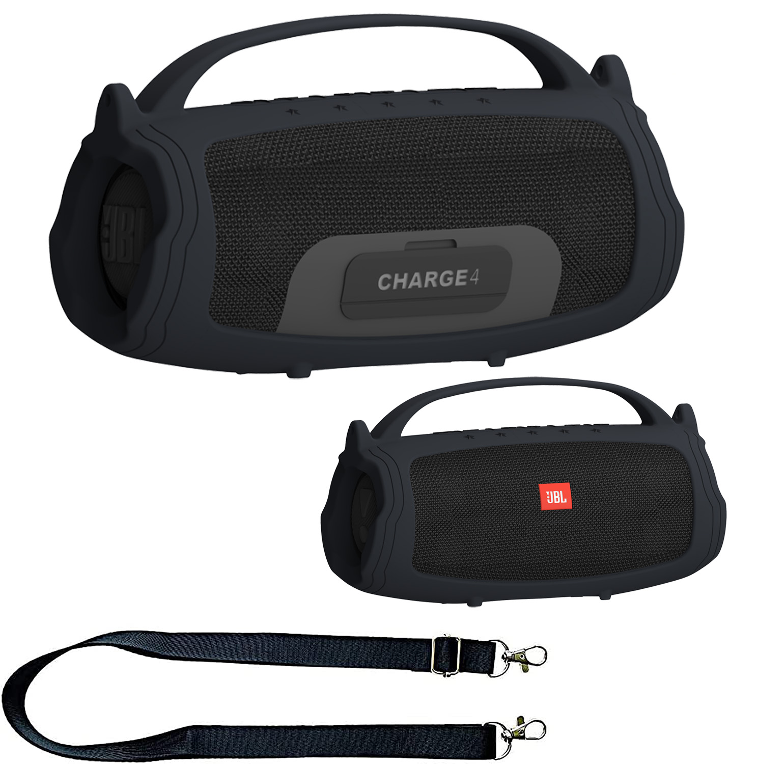 Jbl Speaker Go 4 - シリコンストラップ付きポータブルBluetoothスピーカー,保護カバー,Jbl充電ケース,5
