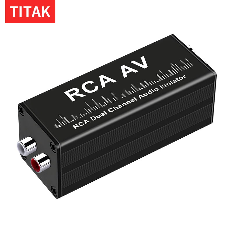 Audio Music Isolator - ポータブルプロフェッショナル3.5mm Auxグランドループアイソレーター、ハムエリミネーター、オーディオ信号アイソレーター、ノイズフィルター（音楽機器用）