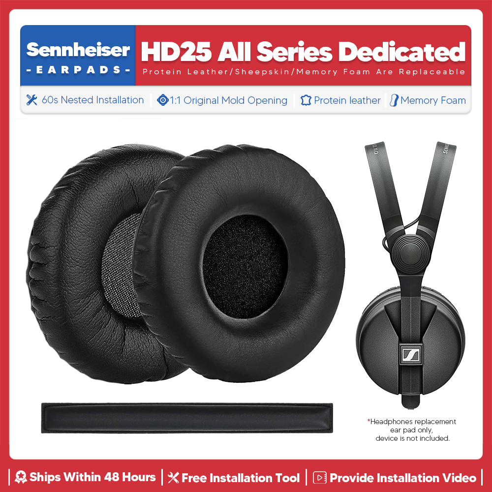 Sennheiser Headphone Hd 25 - Sennheiser HD 25-2 25sp用の交換用イヤーパッド,アルミニウムヘッドセット,イヤークッション,メモリフォームカバー