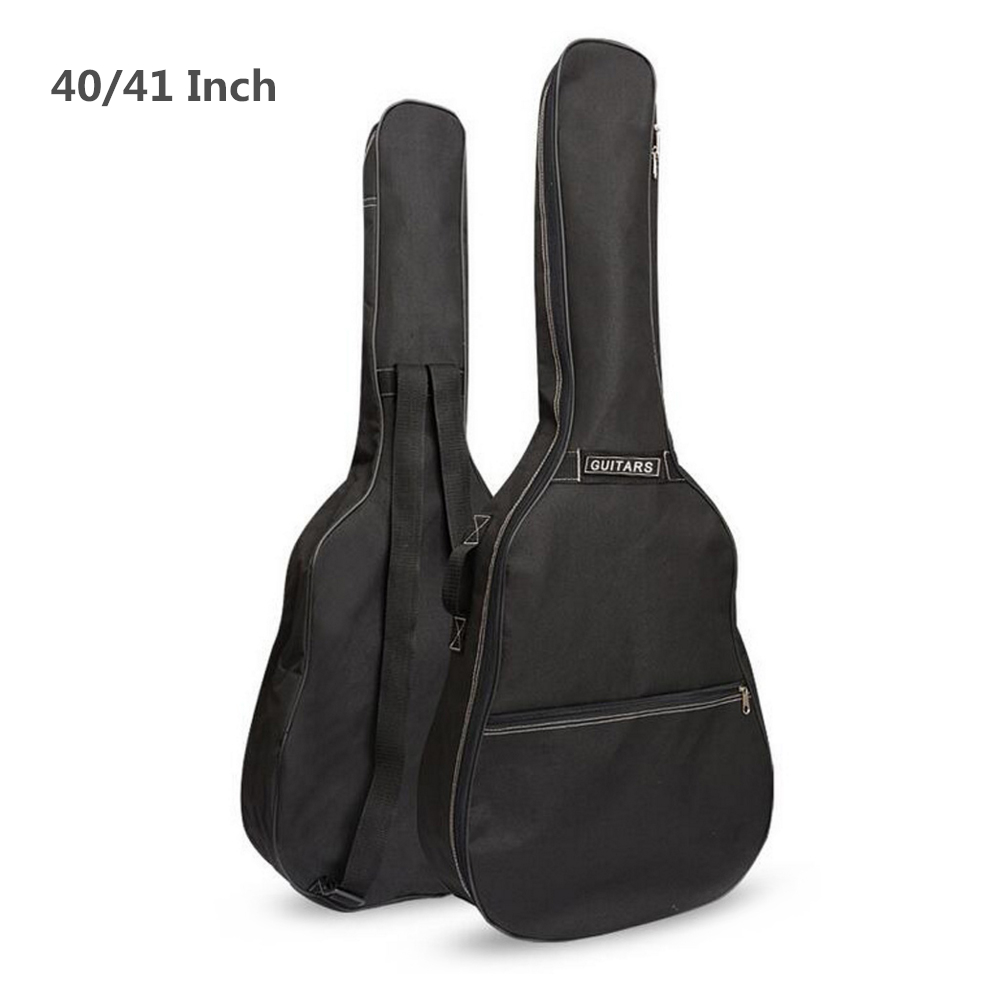 Guitar Strap Padded - 40/41インチオックスフォードファブリックアコースティックギター,エレクトリックギター,ダブルストラップ,パッド入りギター,ソフトケースバッグ,防水バックパック