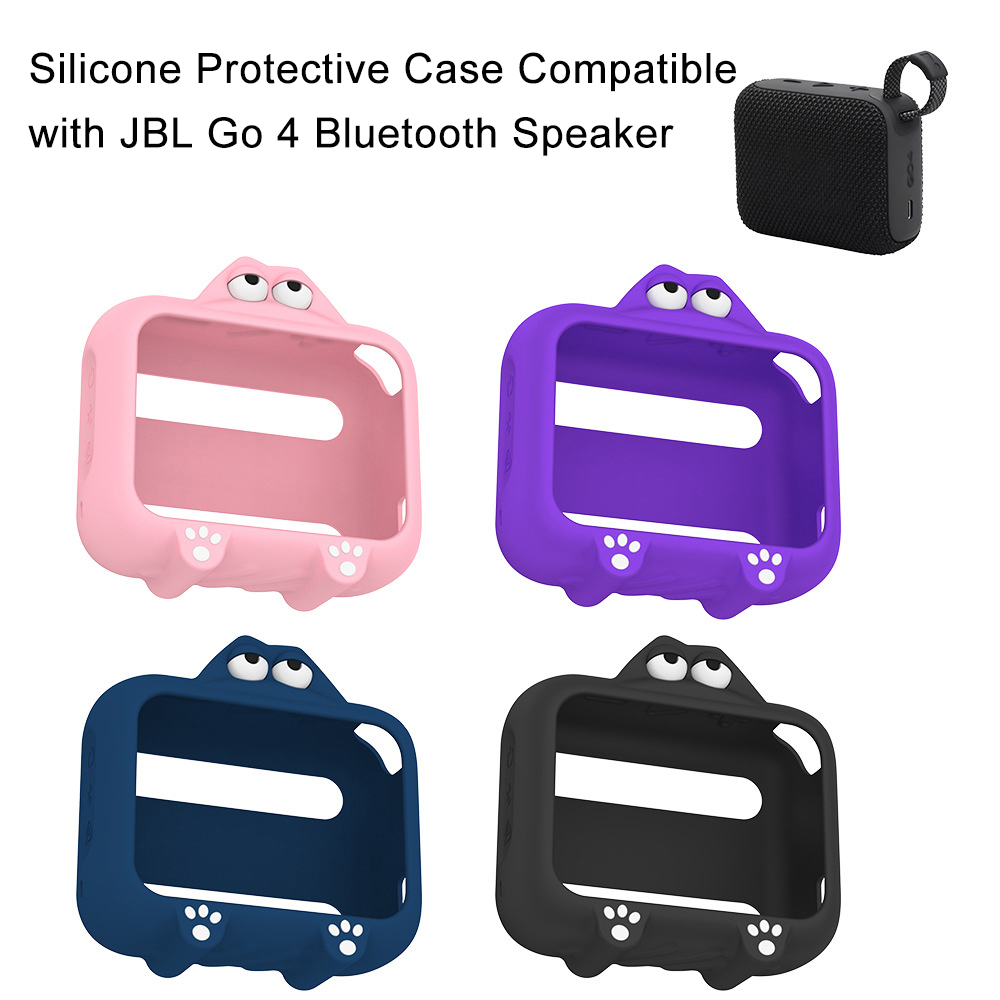 Jbl Speaker Go 4 - 漫画風シリコン保護ケース JBL Go 4 Bluetoothスピーカー対応、耐衝撃ソフト収納カバー