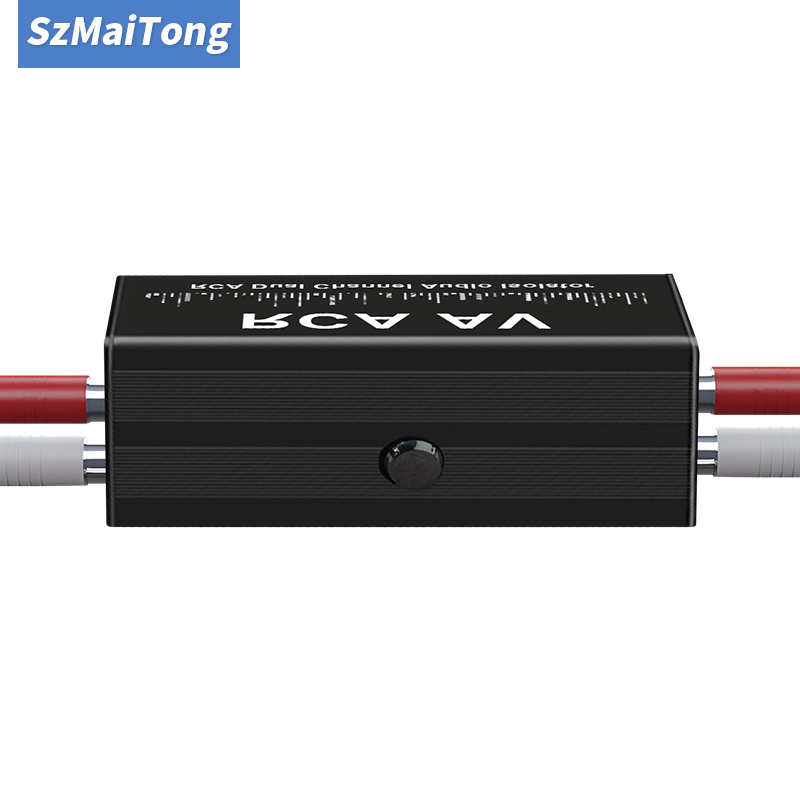 Audio Music Isolator - プロ仕様2CH RCAオーディオグランドループアイソレーター、楽器およびホームステレオシステム用ポータブルノイズフィルター