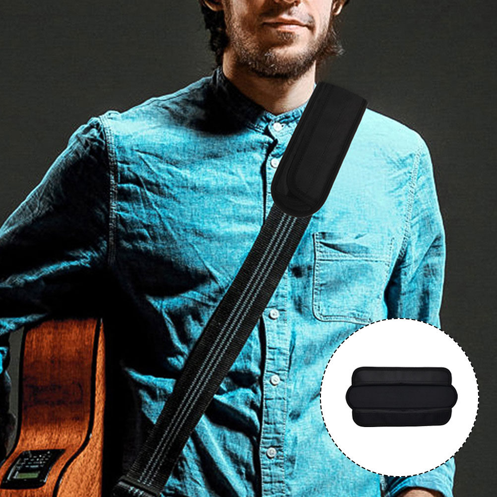 Guitar Strap Padded - 極厚で快適なバックパック用ショルダーパッド、コットンポリエステル製減圧ストラップパッド、ギター、ハイキング、スクールバッグ、トラベルバッグ用