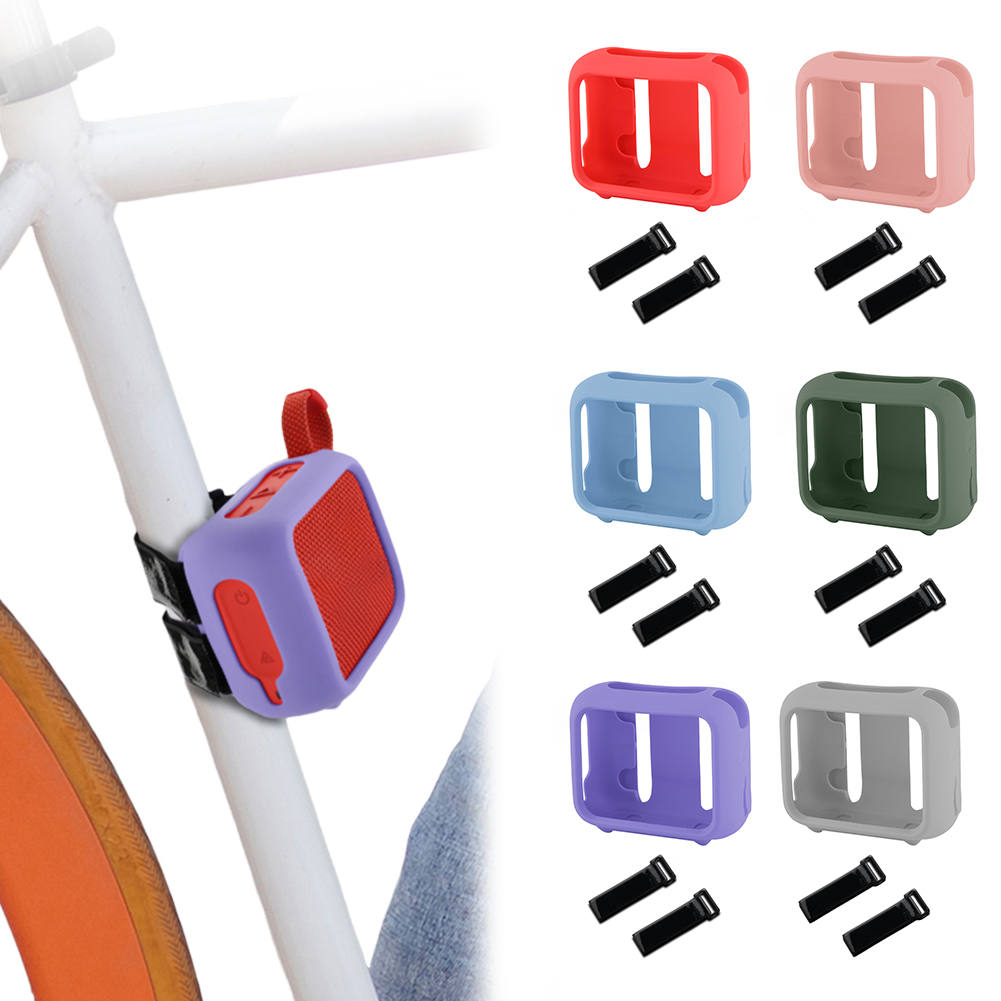 Jbl Speaker Go 4 - シリコンケース トラベルキャリングポーチ スピーカーマウントストラップ付き ポータブルスピーカーケース 耐衝撃スピーカーカバー JBL