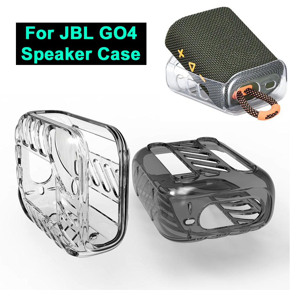 Jbl Speaker Go 4 - TPU 透明ケース JBL GO 4 ワイヤレススピーカー用ソフト保護カバー落下防止アンチスクラッチシェルスピーカーアクセサリー用