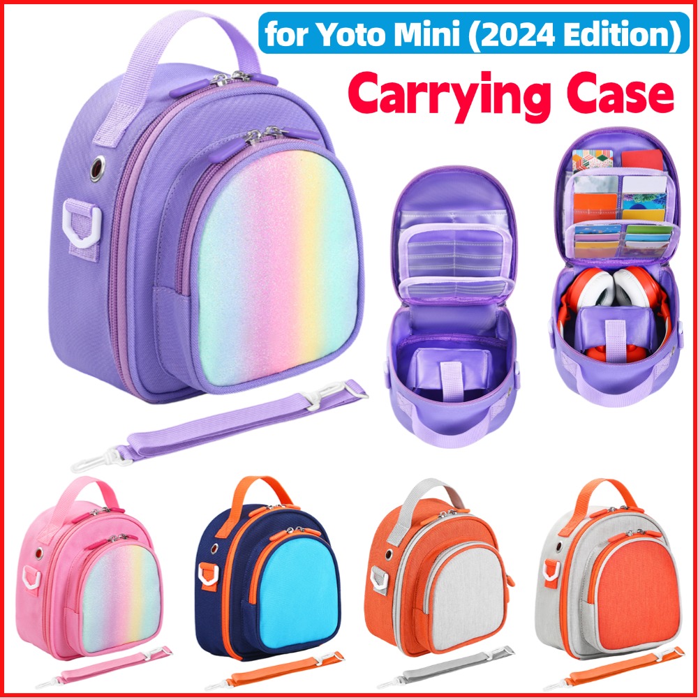 Audio Music Edit - Yoto Mini (2024年版)用 オーディオ＆ミュージックプレーヤー収納バッグ 最大30枚のカード収納可能 キッズスピーカープレーヤー