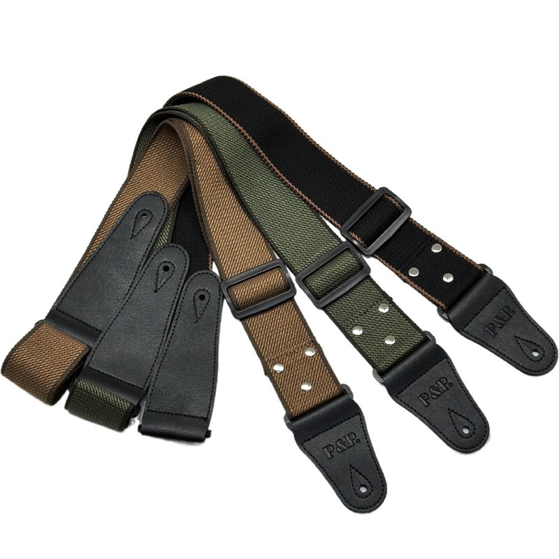 Guitar Strap Padded - 調節可能なギターストラップ ギターストラップ アコースティックエレクトリックベース用 コットンギターストラップ パッド付きギターストラップ 幅2インチ