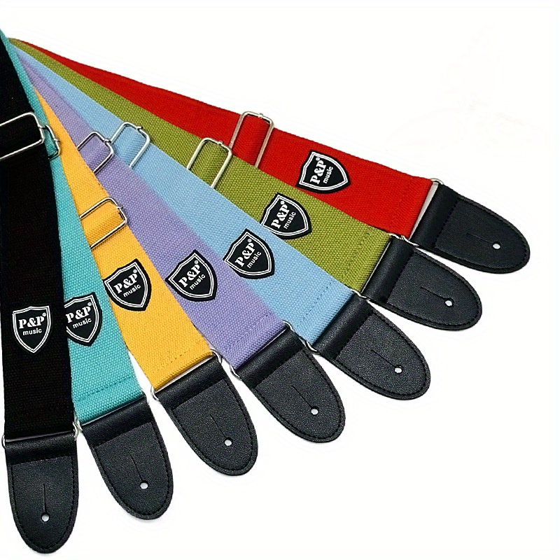 鮮やかなカラーギターストラップ - ソフトパッド入り、調節可 - Guitar Strap Padded のレビューと価格