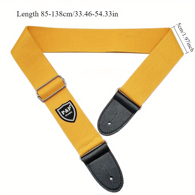 鮮やかなカラーギターストラップ - ソフトパッド入り、調節可 - Guitar Strap Padded のレビューと価格