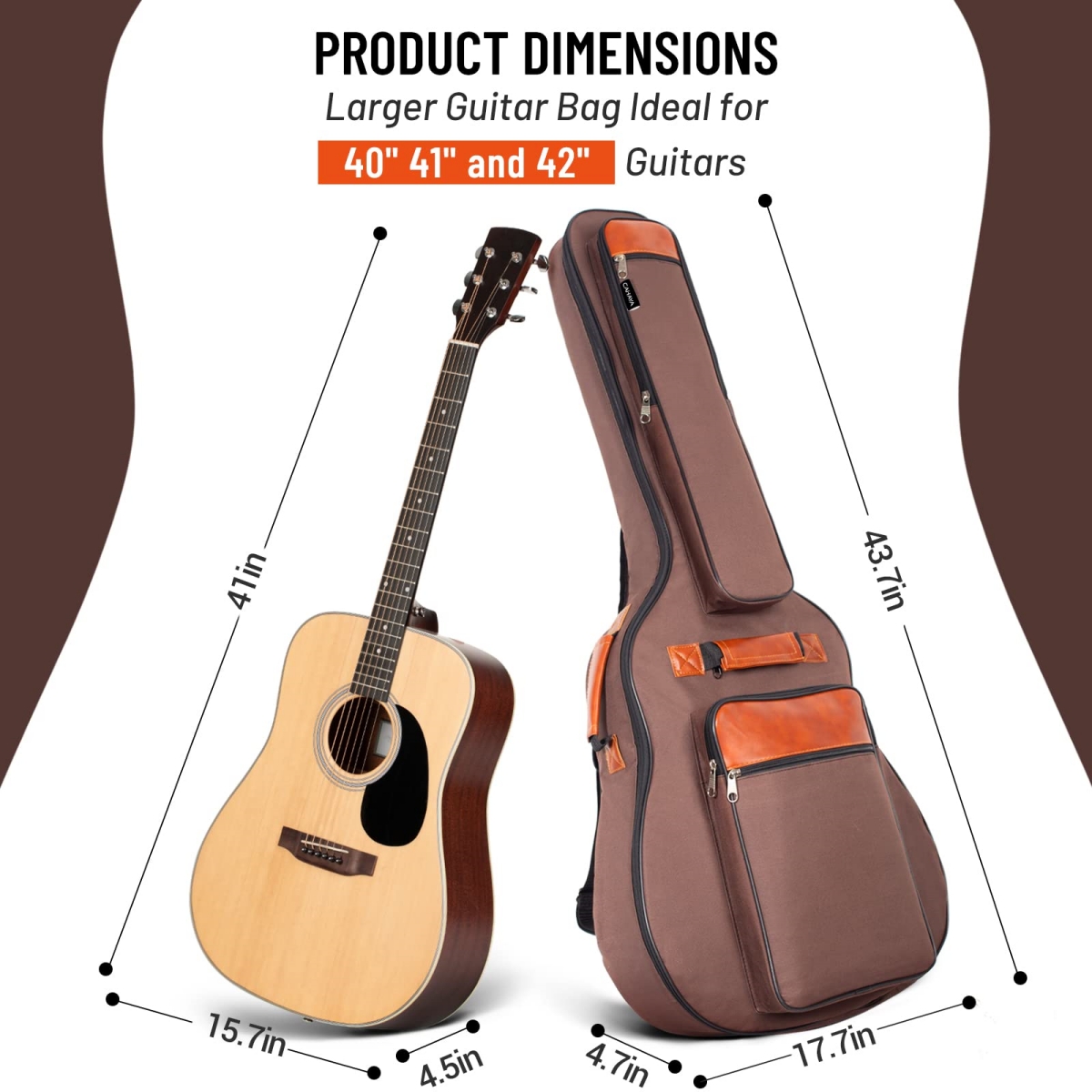 Miwayer-アコースティックギターバッグ 41インチバッ - Guitar Strap Padded のレビューと価格