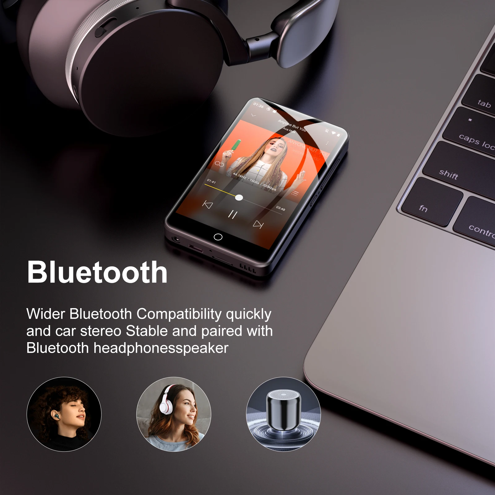 80G HiFi MP3 MP4プレーヤー Bluetoot - Music Audiobook のレビューと価格