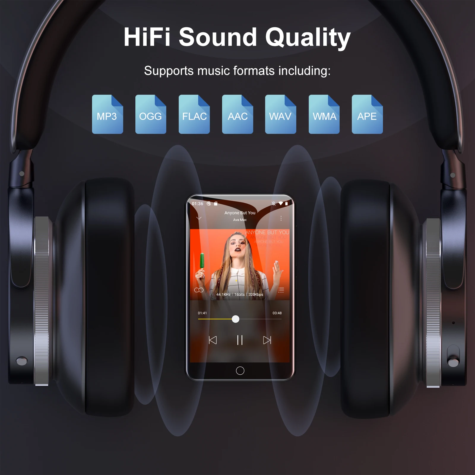 80G HiFi MP3 MP4プレーヤー Bluetoot - Music Audiobook のレビューと価格