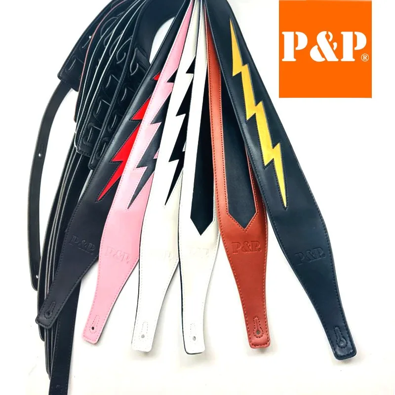 PP ギターストラップ レザーショルダーパッド ライトニング - Guitar Strap Padded のレビューと価格