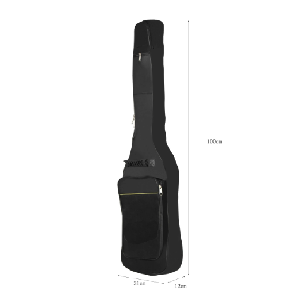ブラック エレキギター ギグバッグ 防水ケース ダブルストラ - Guitar Strap Padded のレビューと価格