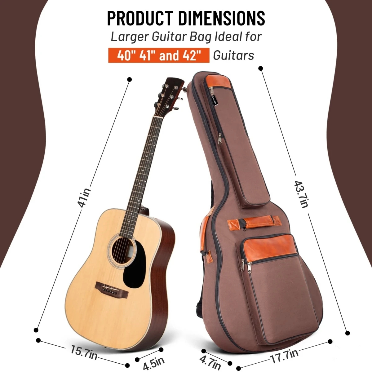 Miwayer 防水アコースティックギターバッグ、41インチ - Guitar Strap Padded のレビューと価格