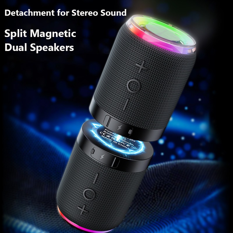 磁気式2in1 Bluetoothスピーカー RGBライト搭 - Audio Music Spotify のレビューと価格