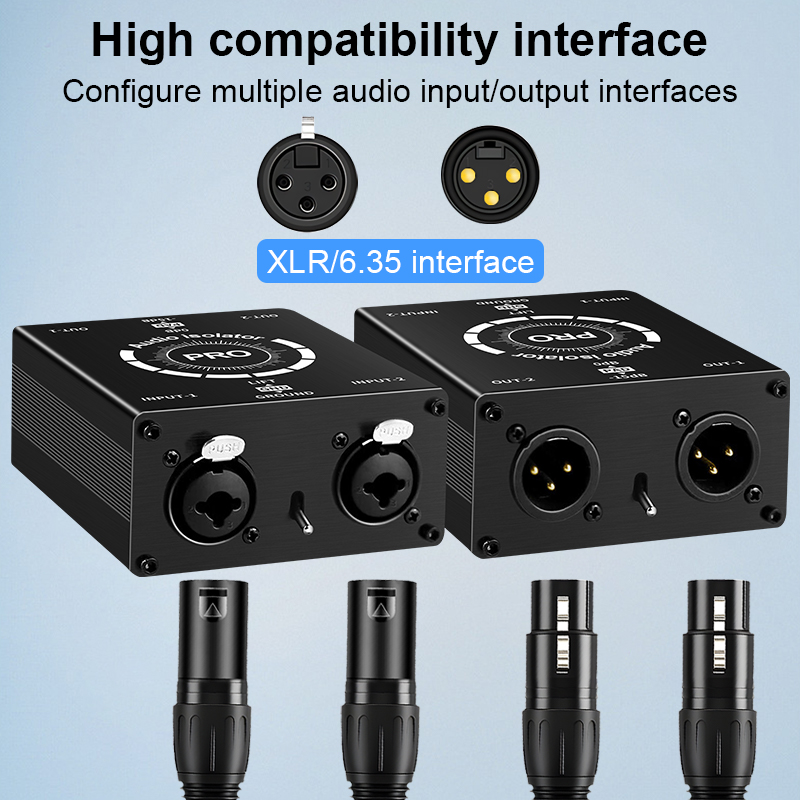 プロ仕様6.5mm XLR 2CHオーディオアイソレーター、 - Audio Music Isolator のレビューと価格