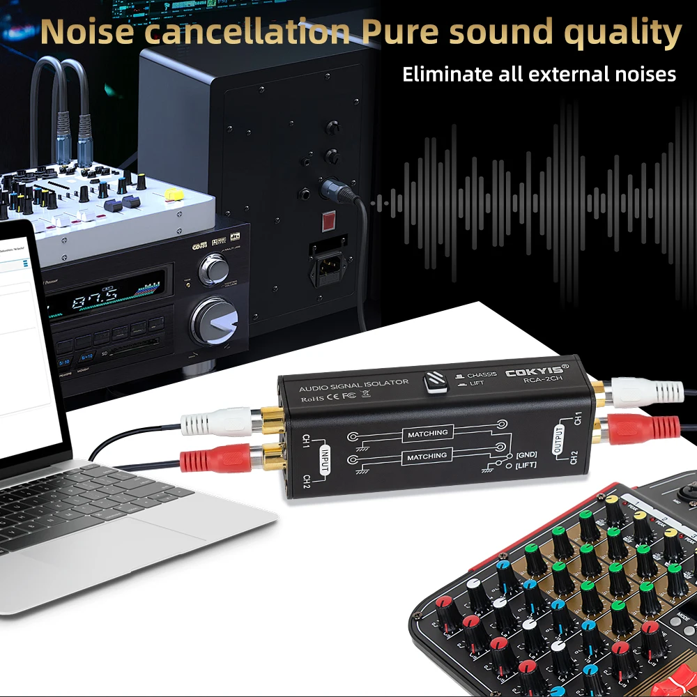 プロフェッショナルハムエリミネーターオーディオ信号アイソレー - Audio Music Isolator のレビューと価格
