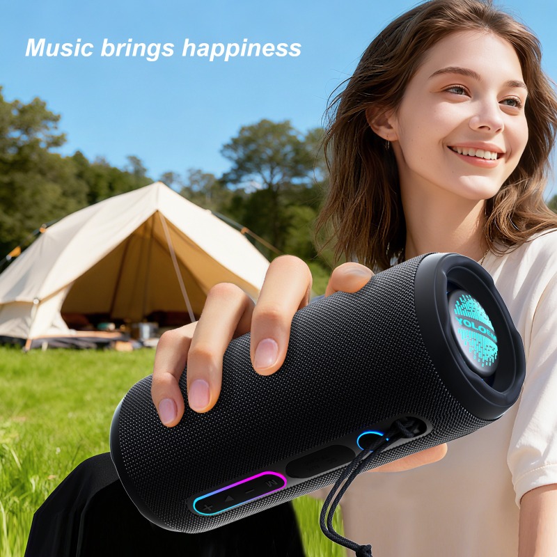 屋外防水 Bluetooth スピーカーポータブル重低音サブ - Audio Music Spotify のレビューと価格